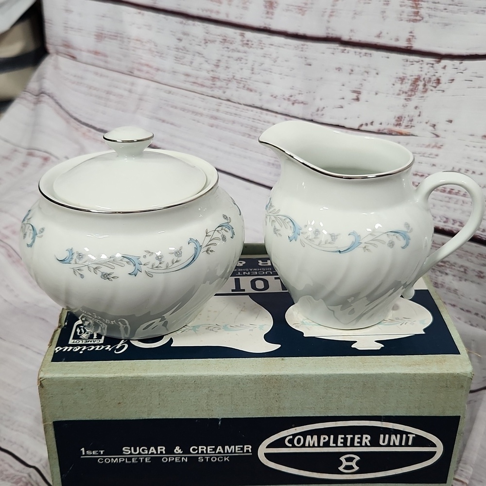 Vintage Camelot china sugar bowl & creamer